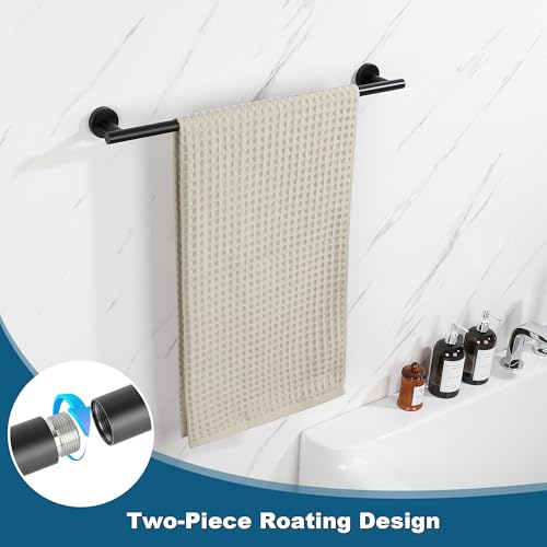 Towel Racks for Bathroom 24 Inch (Matte Black / 24" (21" Hanging Length))