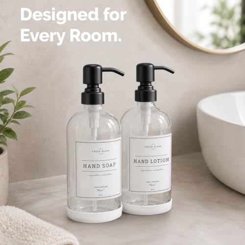 Clear Glass Soap Dispenser (Clear Bottle / Matte Black Pump)