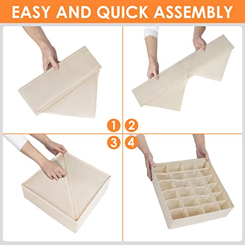 6 Pack Sock Underwear Drawer Organizer Dividers (6 Count)