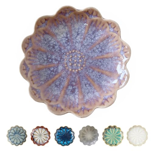 Ceramic Spoon Rest for Stove Top (Retro, Lavender Purple)