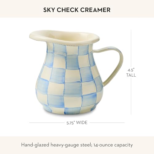 Enamel Creamer (Sky Check)