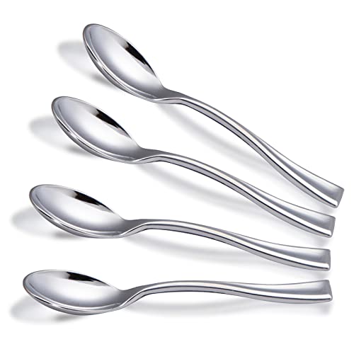 300 Pieces Plastic Silver Mini Spoons (Silver / Mini Spoons)