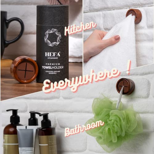 Towel Holder Towel Hooks (4 Pack / Chocolate Brown)