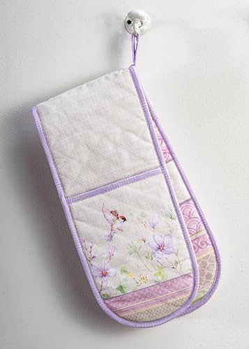 Double Oven Mitts 100% Cotton Double Oven Glove (092 - Magnolia Mornings / 7" x 35" (Double Oven Mitt))