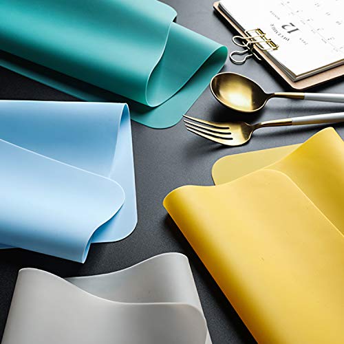 Silicone Placemats (15.7x11.8Inch-4pack / Red)