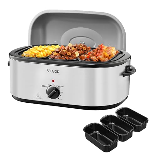 Roaster Oven 24QT Electric Turkey Roaster Oven (Silver / 24QT)