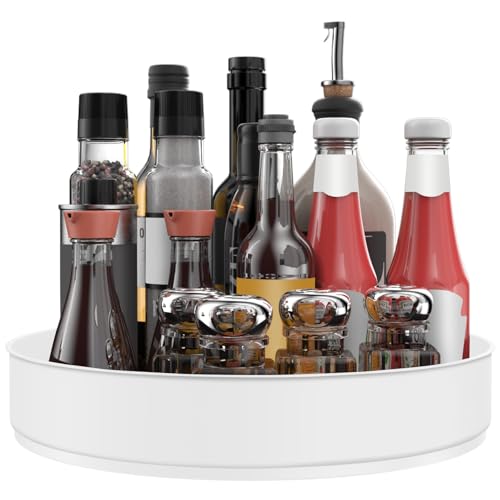 Lazy Susan Turntable Spice Rack Organizer for Kitchen Cabinet (9 4/5'' / White)
