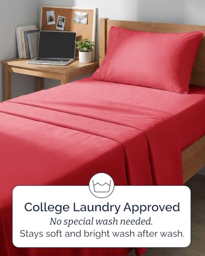 Twin XL 3 Piece Sheet Set (27 - Red / Twin XL)