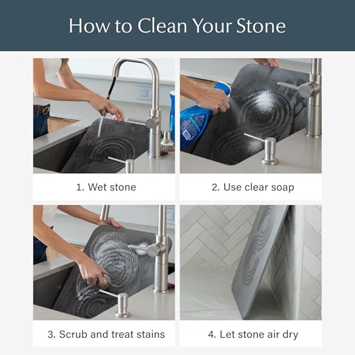 Home Stone Bath Mat (Rain Ash / 1 Pack)
