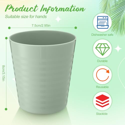 36 Pcs Kids Plastic Cups 8 oz Drinking Toddler Cups (Macaron)