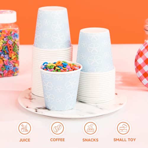 300 Pack 3 oz Bathroom Paper Cups for Mouthwash (Mist blue / 3 oz)