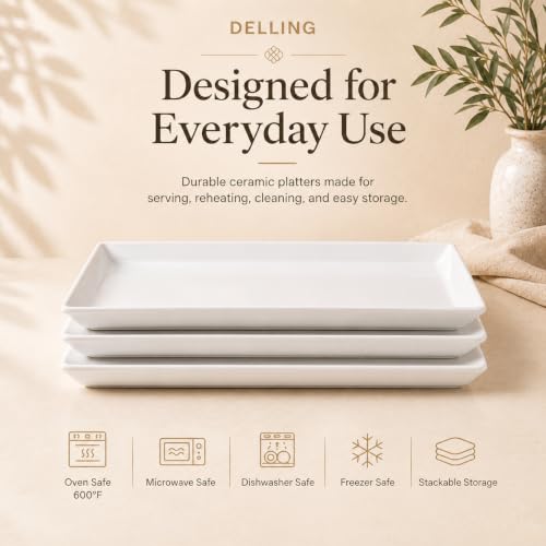 16 Inch Large Serving Platters Set of 3 (3 Count)