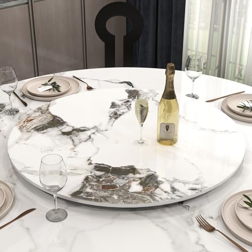 31.5" Lazy Susan for Table Top Tempered Glass Rotating Serving Tray for Dining Table