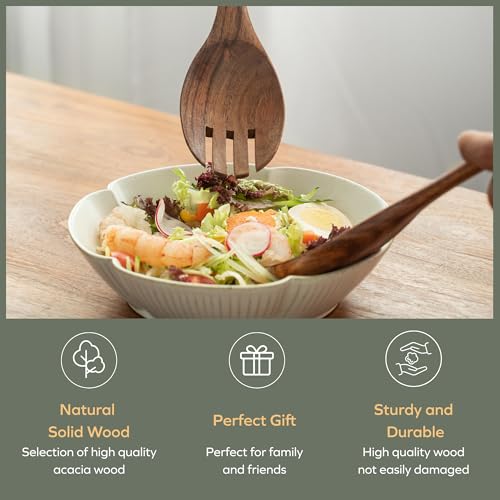 Acacia Salad Servers (12-inch fork and spoon)