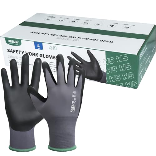 W5 Foam Nitrile Coated Work Gloves for Men Women (60 Count)