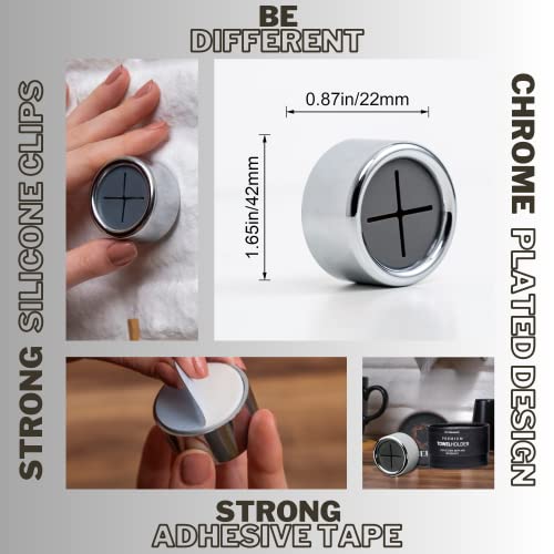 Towel Hooks Towel Holder (8 Pack / Chrome)