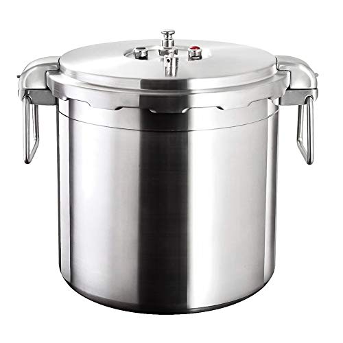 32 Quart Stainless Steel Pressure Cooker Extra Large Canning Pot with Lid for Commercial Use (32 Quarts / QCP430)