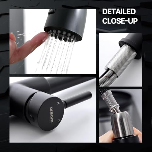 Pull Down Kitchen Faucet (Matte Black)