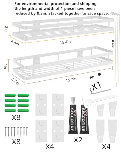 Spice Rack Organizer Wall Mount (2 Count)