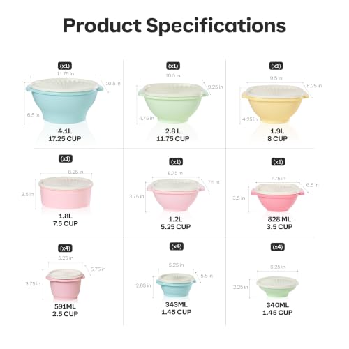 Heritage 36 Piece Vintage Pastel Set (36 Piece Set - Classic Multicolor)