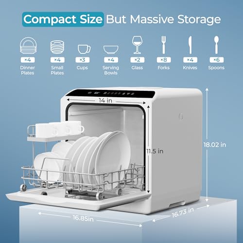 6 Programs Countertop Dishwasher Portable