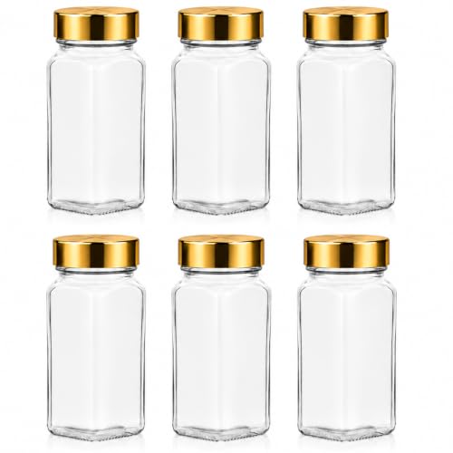 6pcs Gold Spice Jars