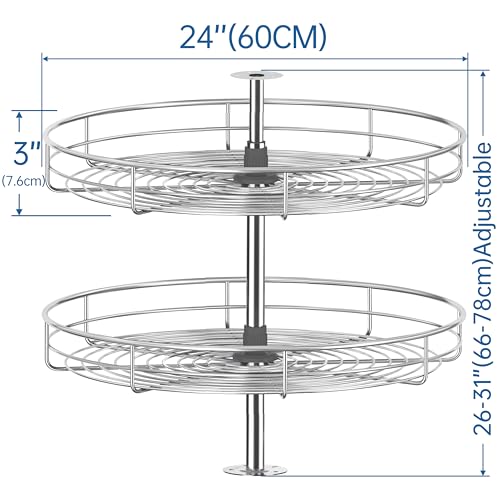 24" Chrome Corner Cabinet Lazy Susan