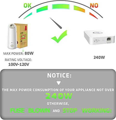 Step Down Transformer 220V to 110V 300W US Appliances Use in Europe (300W-220V to 110V)