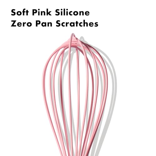 10 Inch Pink Silicone Whisk (10 inch pink)