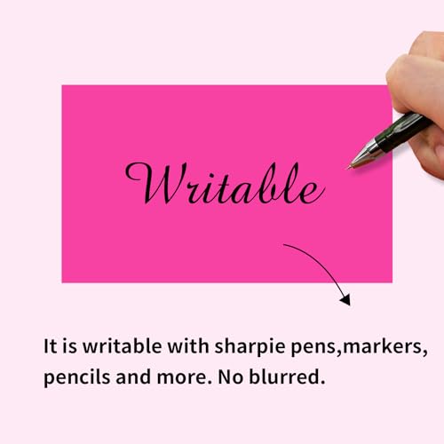 3"X5" Rectangle Neon Colored Labels (Fluorescent Rose / 3*5 inch)