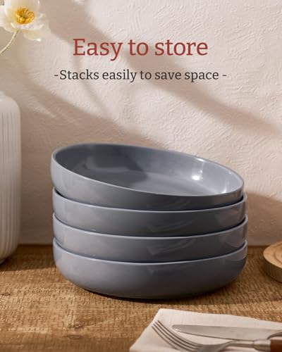 Milkyway 33 oz Pasta Bowls Set of 8 (Dark Gray / Set of 8)