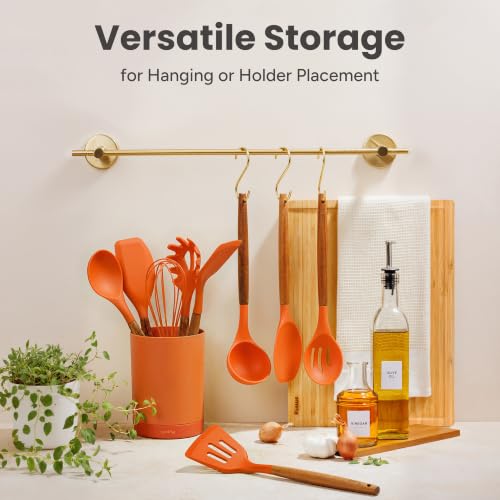 Silicone Kitchen Utensils Set (Orange)