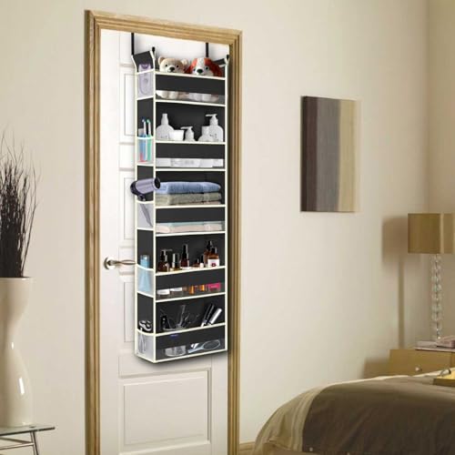 Over The Door Hanging Organizer 5 (Black / 5-shelf)