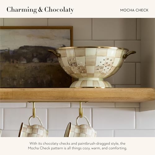 Enamel Colander (Large / Mocha Check)