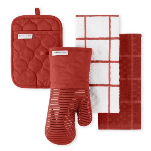 Quilted Cotton Oven Mitt (Scorched Orange)