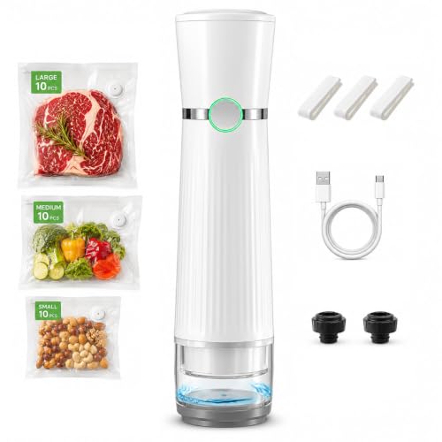 Handheld Vacuum Sealer for Food (Compact (1.89''W x 1.89''D x 8.19''H))