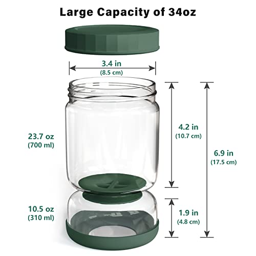 Glass Pickle Jar (34oz Green Pickle jar)