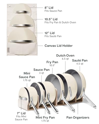 24-Piece Non-Stick Ceramic Cookware Set (Cream / 24pc Set)