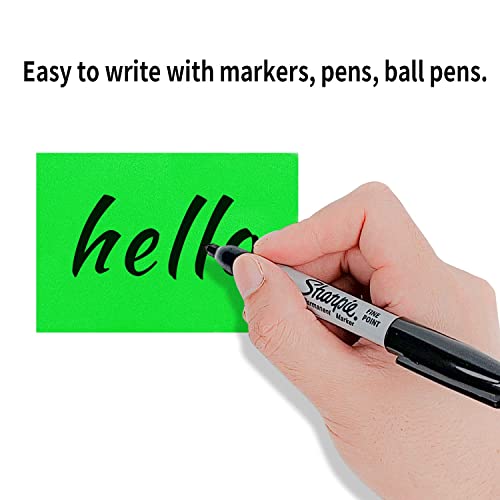 Colored Labels Stickers 3 x 2 Inch (Fluorescent Green / 2*3 inch)