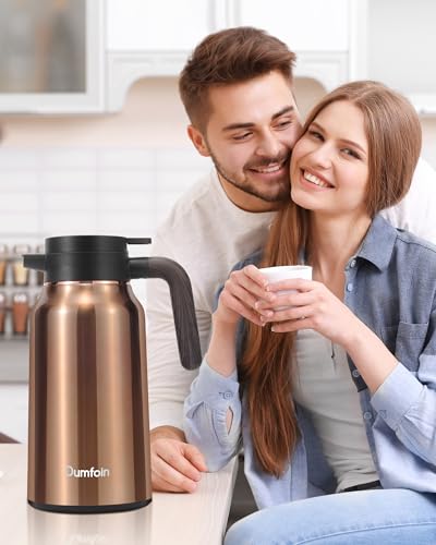 Carafes for Hot Liquids 70 oz (67.6 Ounces / Gold)