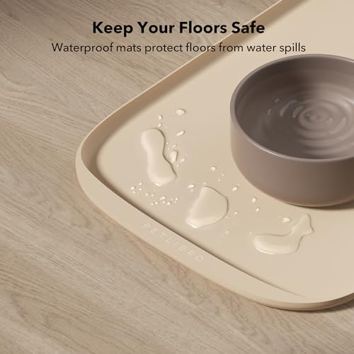Dog Food Mat Safety Silicone Cat Food Mat for Feeder & Fountain