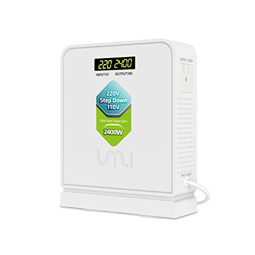2400W Step Down 220v to 110v Voltage Converter US to Europe Converter (2400W-220V to 110V)