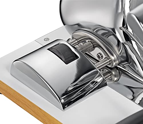 Vintage Manual Adjustable Bread Slicer for Uniform Slices (13.4" x 10.24" x 8.27" / Silver-brown)