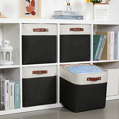 Storage Baskets (White&Black / L-13"x 13"x 13")