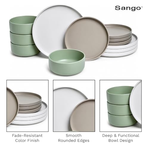 12 Piece Stoneware Dinnerware Set for 4