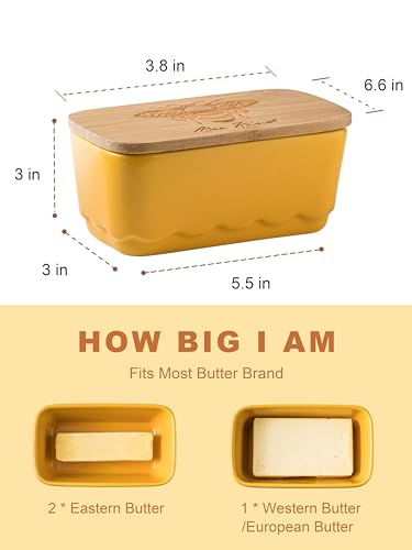 Covered Butter Dish with Lid for Countertop