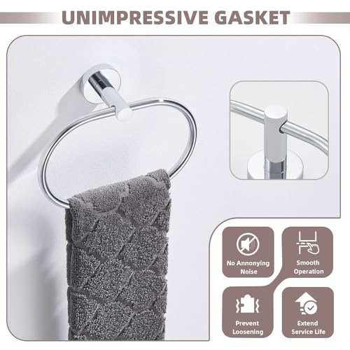 Bathroom Towel Ring Chrome (Oval - Chrome)