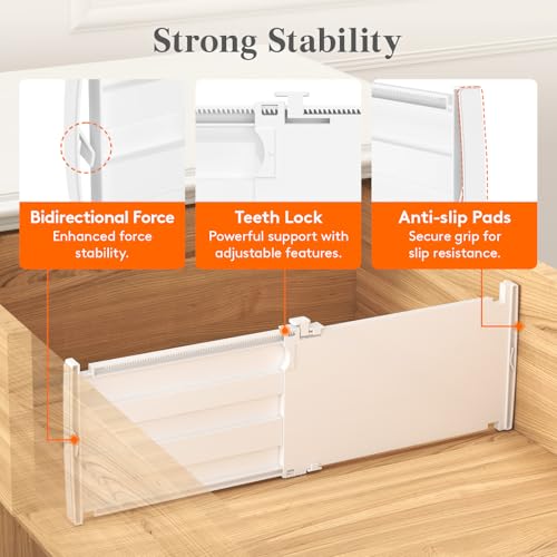 6" Tall Drawer Dividers (6"H, 11.5-18.5"L)