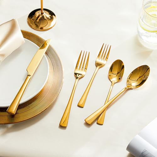18 10 Flatware set for 12 (Gold / 60-Piece)