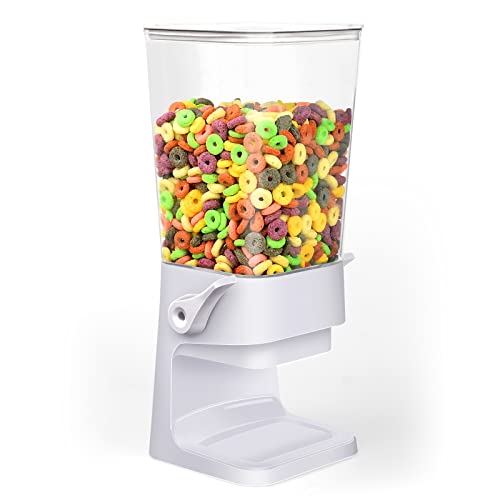 Cereal Dispenser Countertop Large Cereal Containers Storage Dispenser For Pantry Dry Food Dispenser Countertop Candy Dispenser Machine Rice Dispenser For Snack (A:White & 1pack / A(Upgrade Materials))